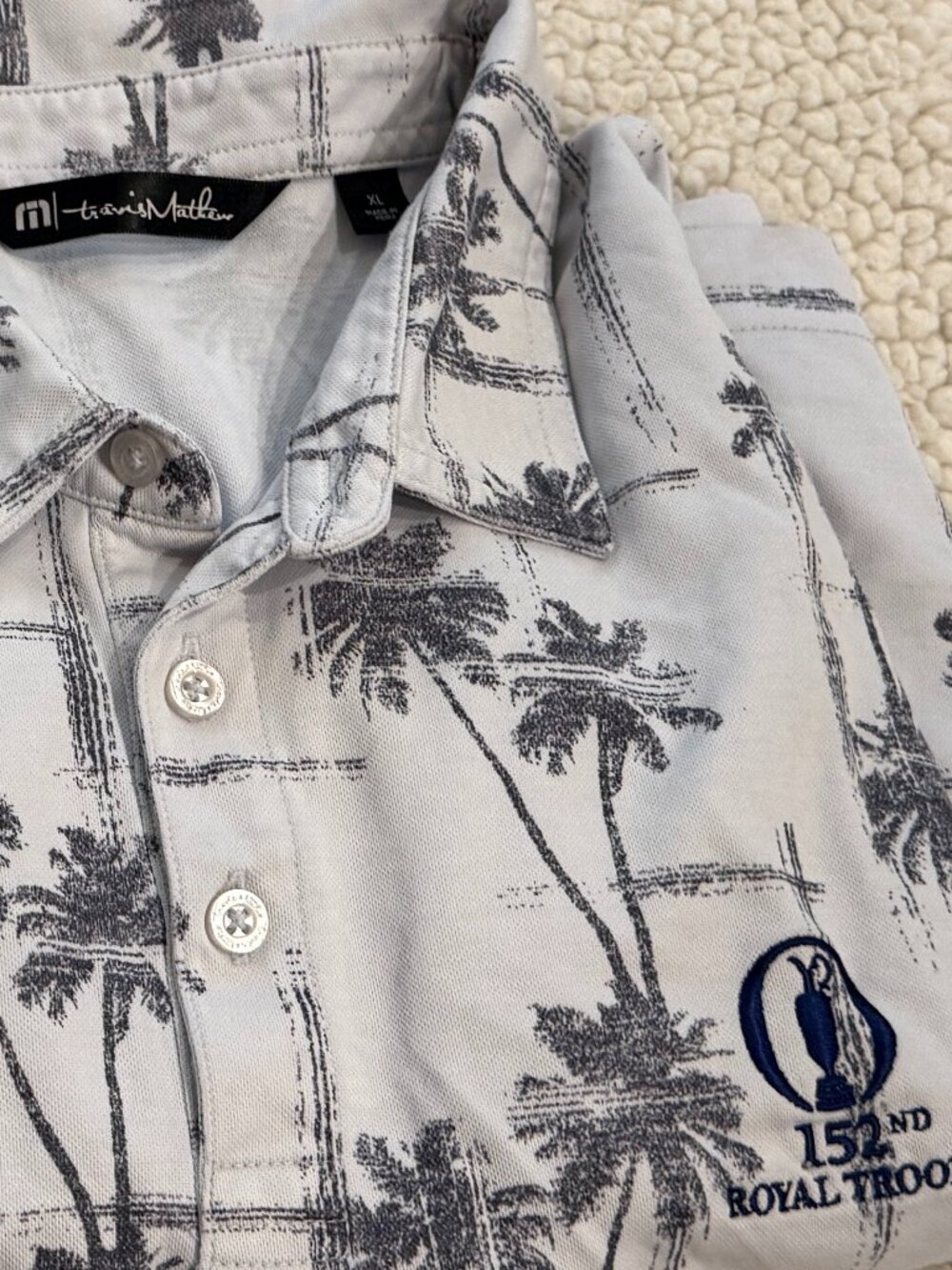 Travis Mathew Men's Golf Polo, 152nd Royal Troon Open, COLLECTORS ITEM!, Size L!